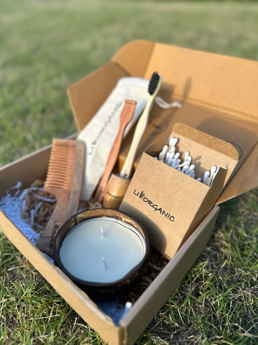Gift Set | An Eco-friendly Gift Combo | Toothbrush | Candle | Coco Bowl | Comb